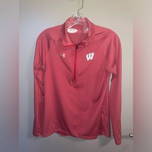 Striped Underarmour UW Madison Half Zip